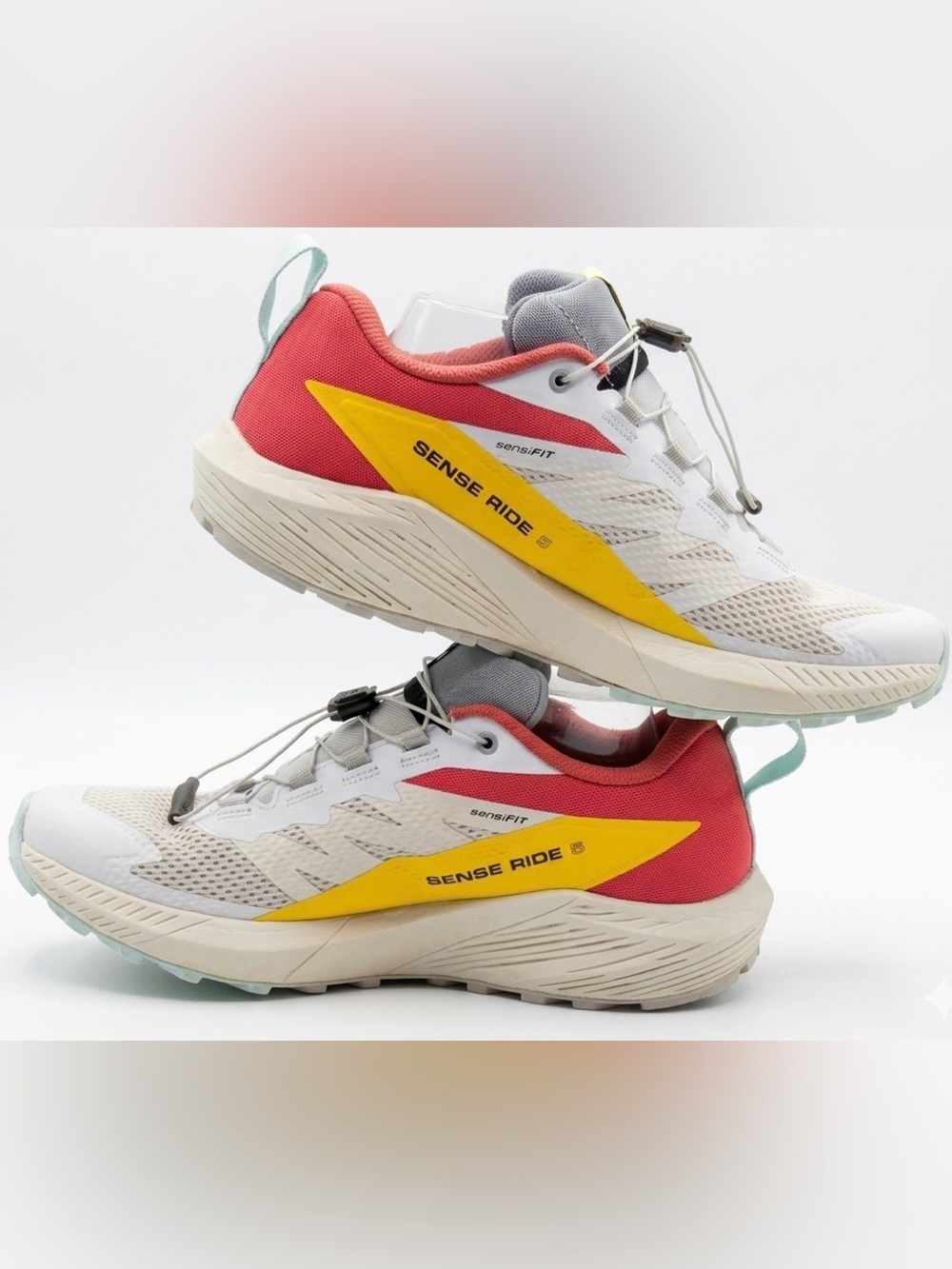 Salomon Sense Ride 5 Rainy Day Freesia Trail Running Shoes Women's Sz 9